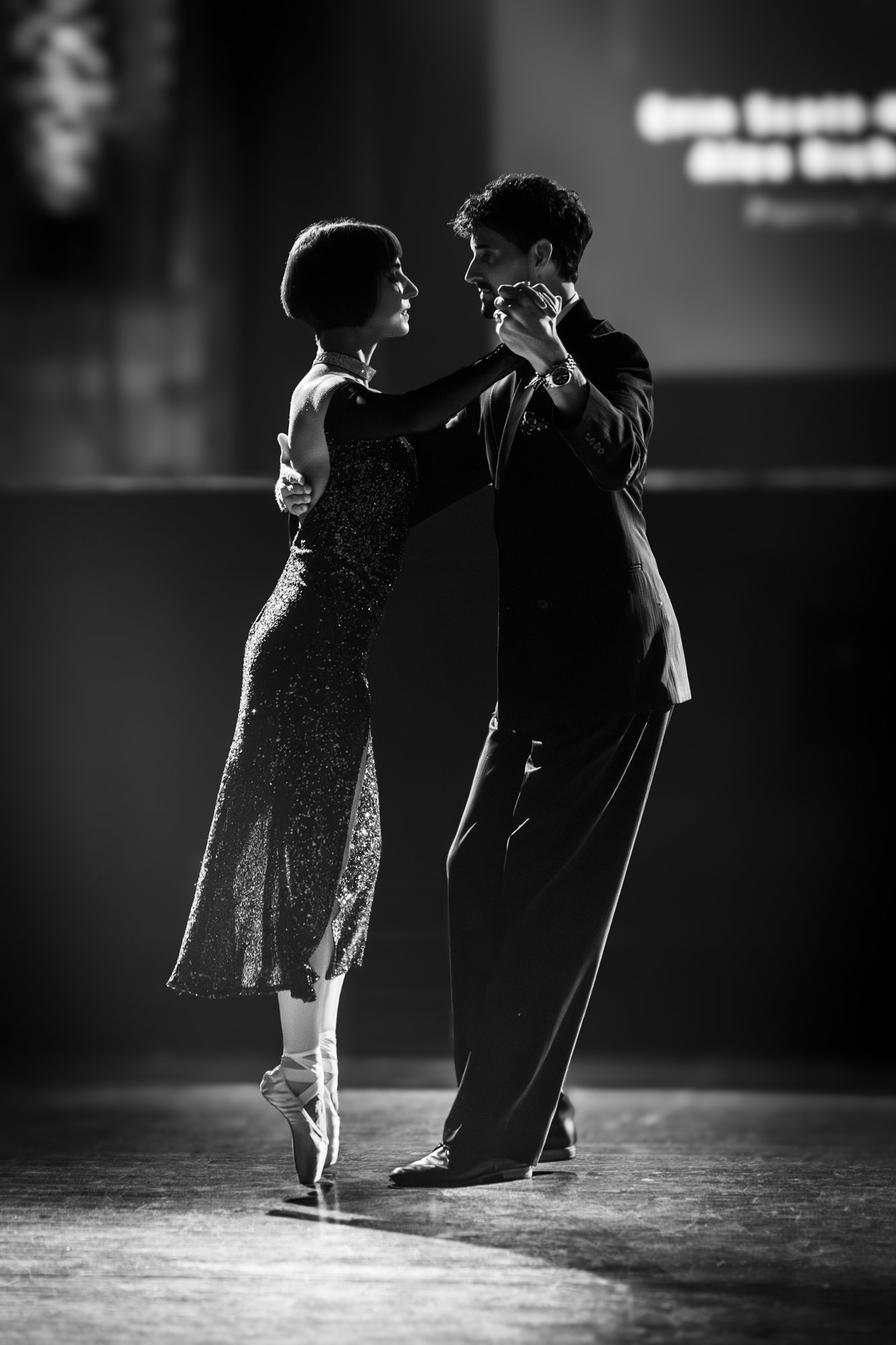 Couple de professionnels de tango au Théâtre Rialto