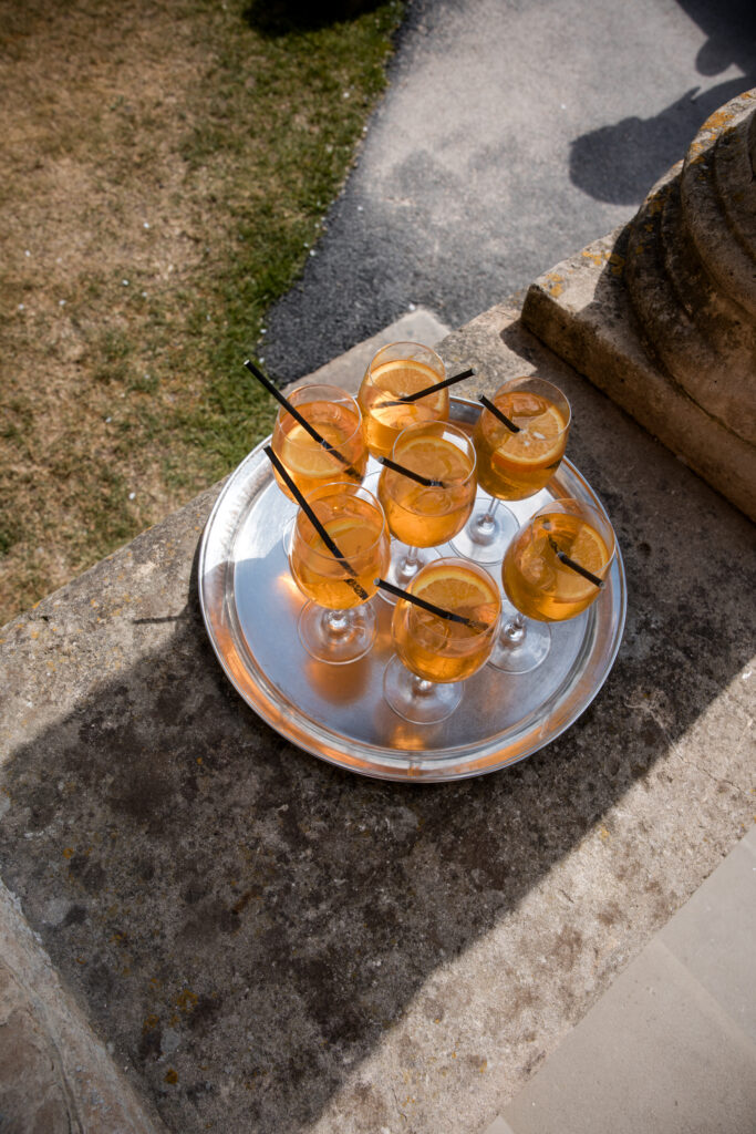 Cocktail de bienvenue au Elmore Court Gloucestershire en Angleterre